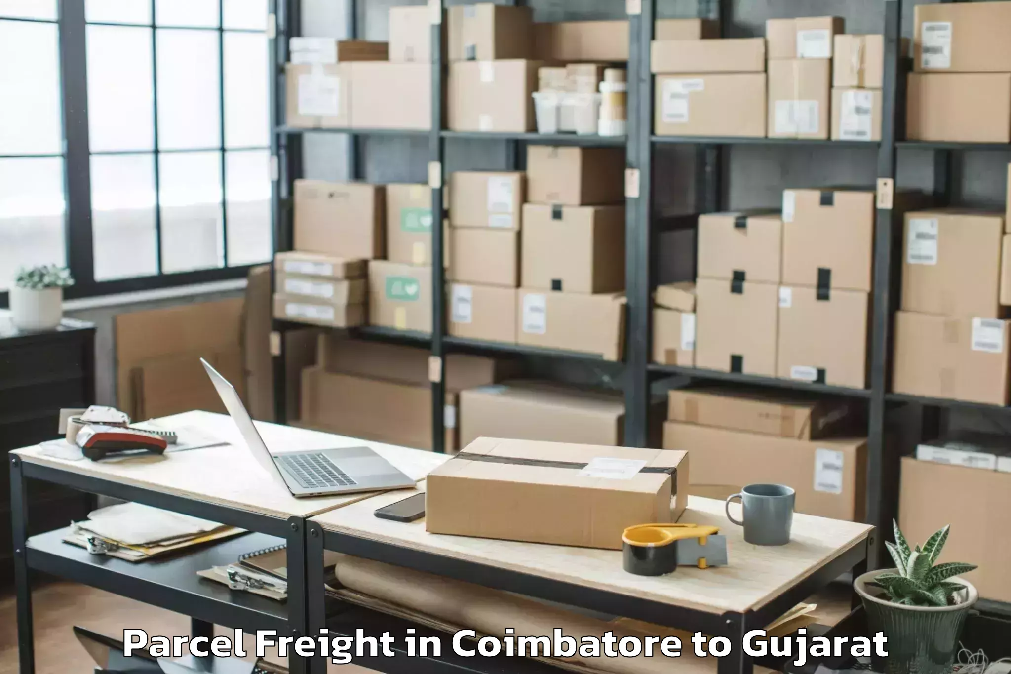 Book Your Coimbatore to Garbada Parcel Freight Today